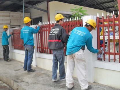 รับทาสีรั้ว - บริการรับเหมาก่อสร้าง ปทุมธานี